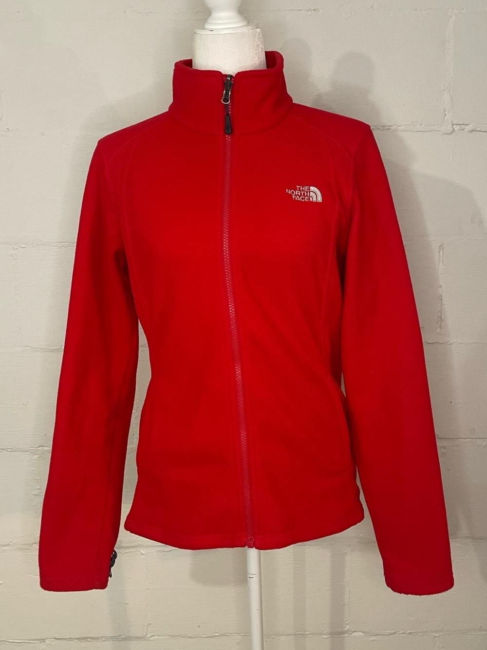 The North Face Women's Red Full-Zip Fleece Jacket